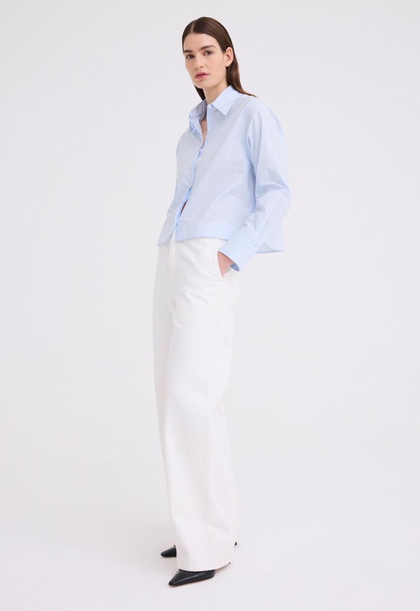 Jac + Jack Elio Cotton Shirt - Dash Blue Stripe